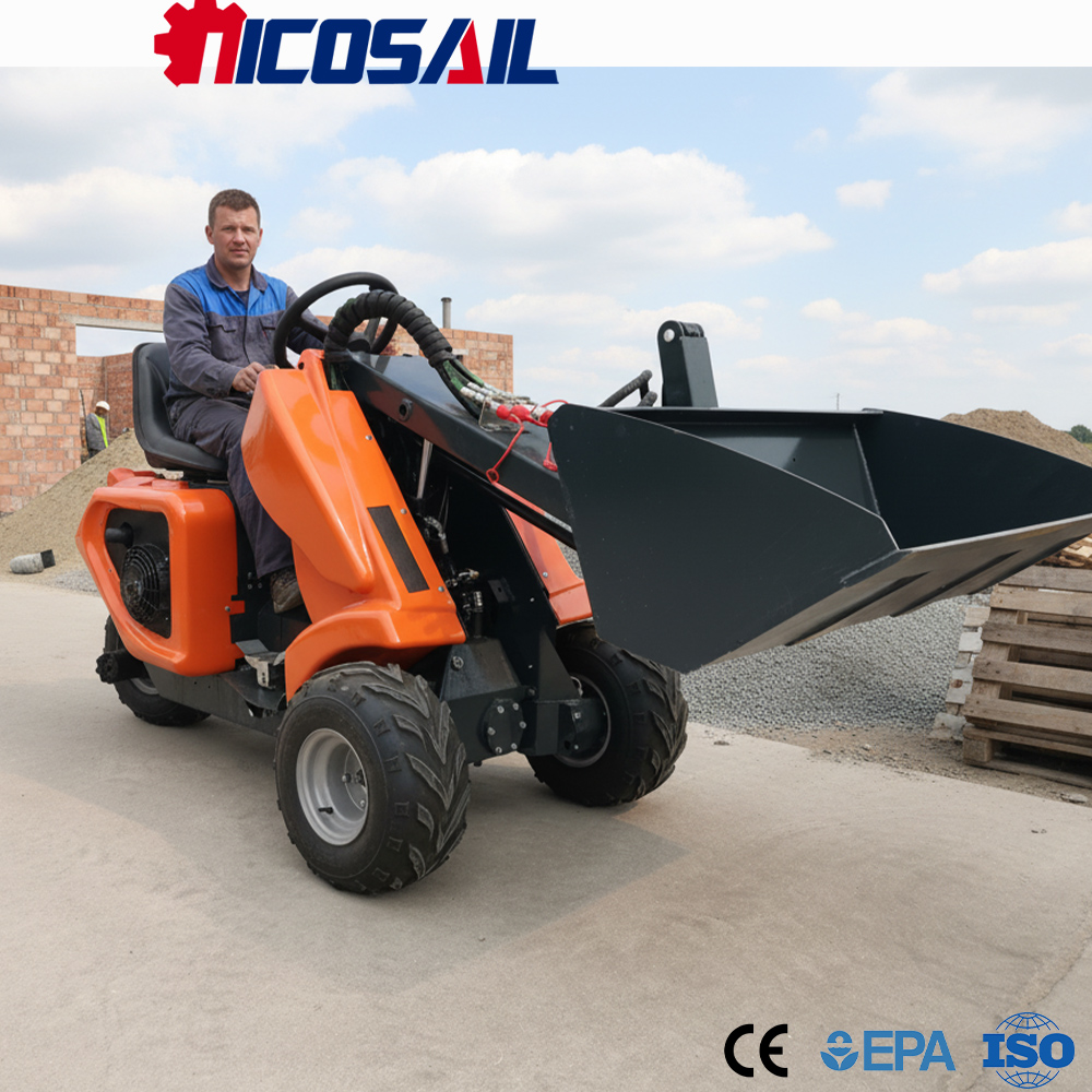 Farming Jobs - Custom 3-Wheel Skid Steer Loader Euro