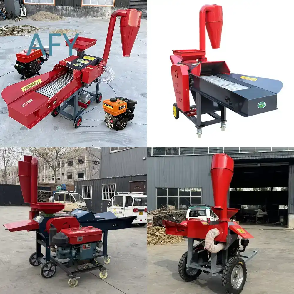Agriculture Goat Farming - Diesel Straw Shredder Kneader Grinder for