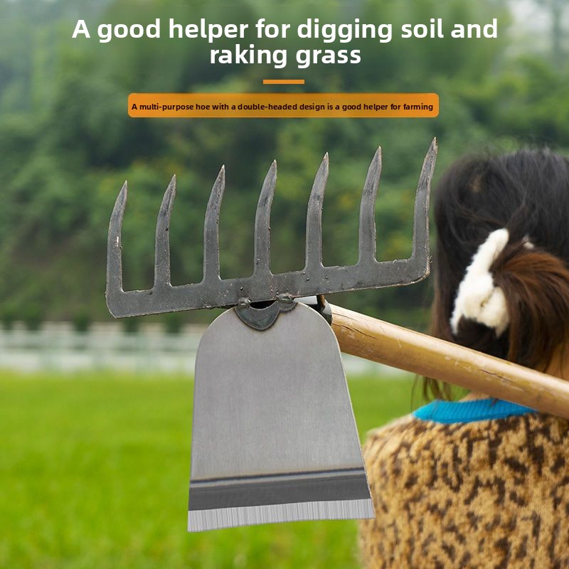 Dual Purpose Farm Hoe Rake Hig - Soil Tilling Cultivator 评论和价格