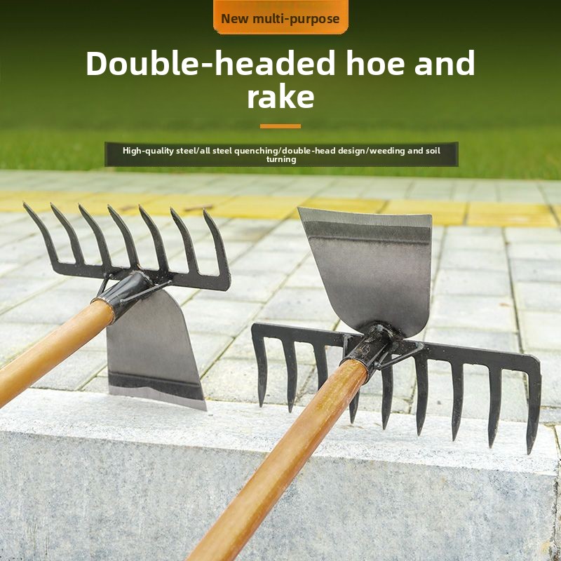 Dual Purpose Farm Hoe Rake Hig - Soil Tilling Cultivator 评论和价格