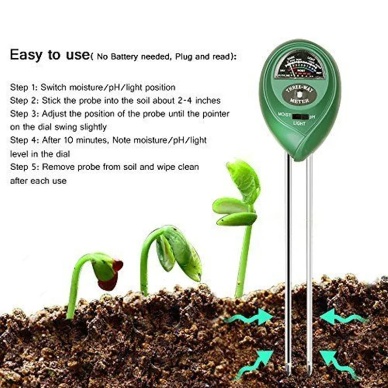 Garden PH Meter Sunlight 3in1  - Soil Moisture Sensor 评论和价格