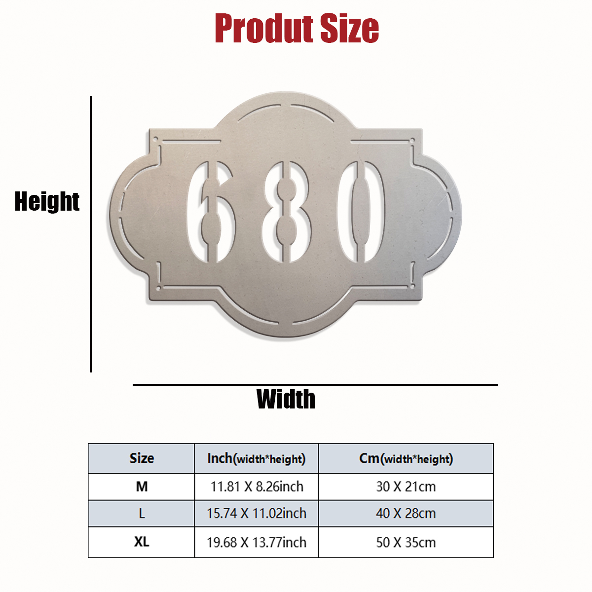 1pc Custom Number Metal Wall D - Farming A 评论和价格