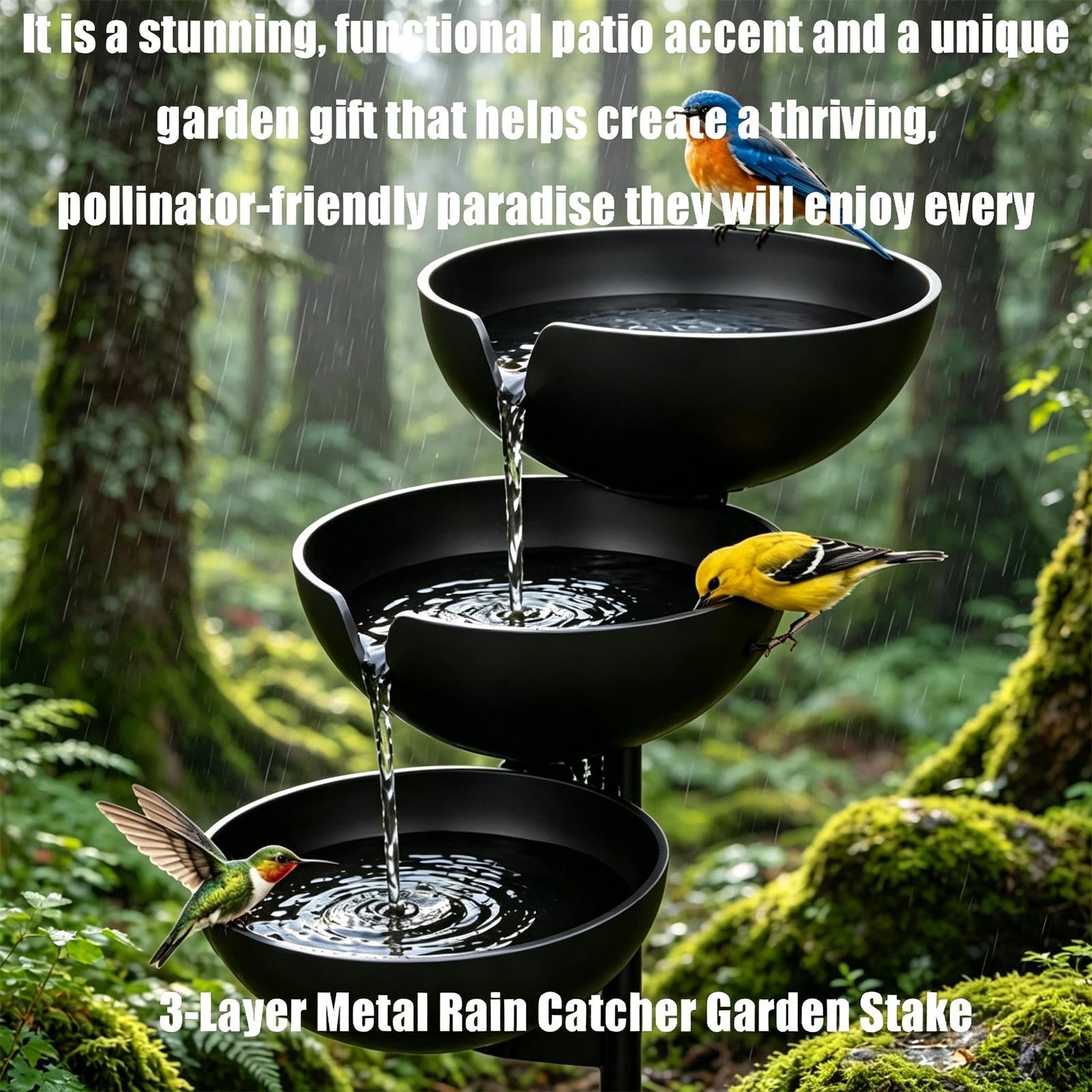 Rain Catcher Garden Stake 3-Ti - Farming A 评论和价格