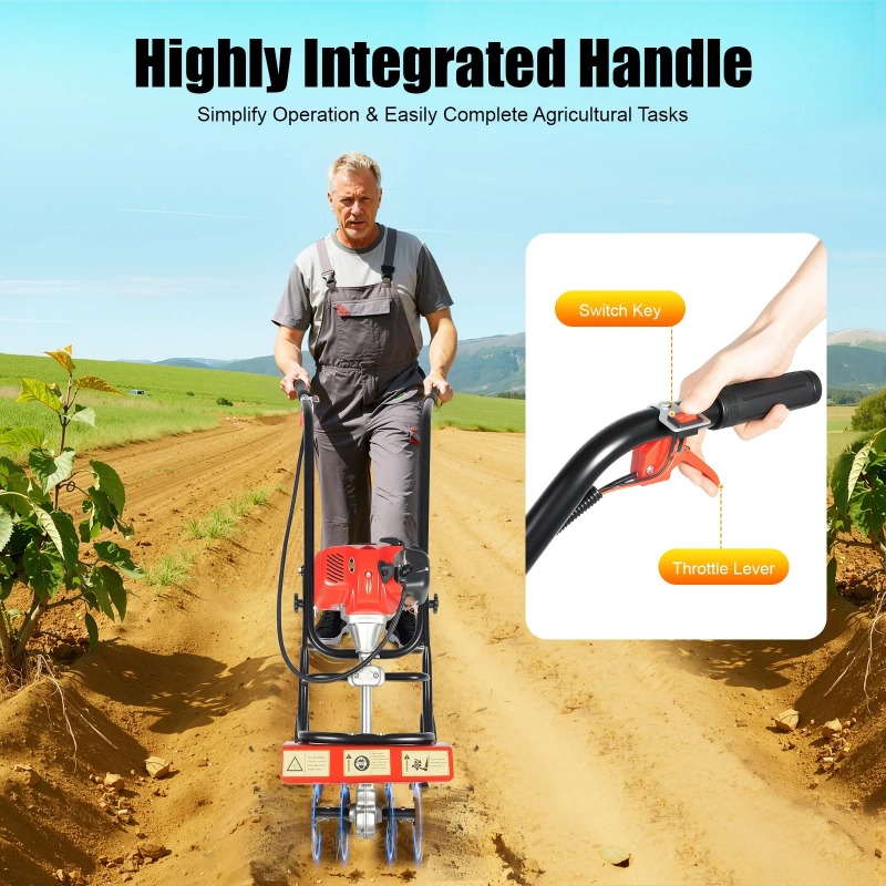 Tiller,52CC 2 Stroke Garden Cu - Soil Tilling Cultivator 评论和价格